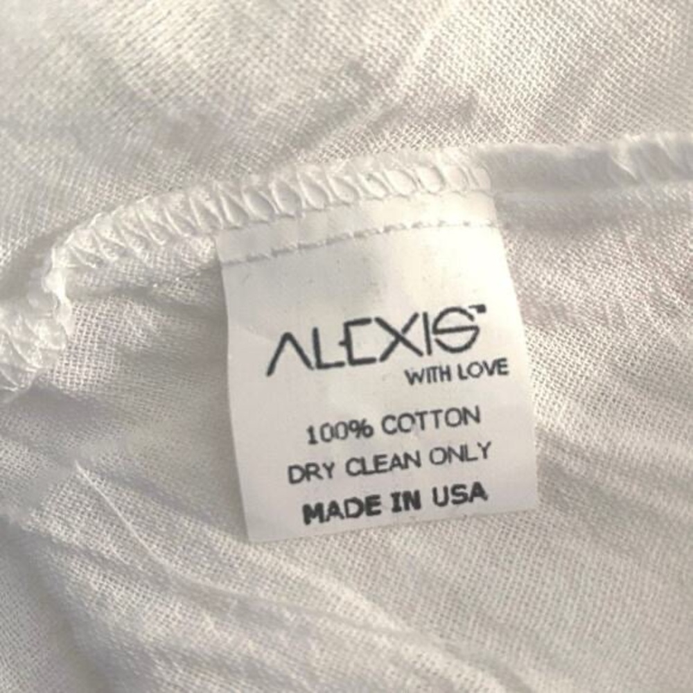 Alexis Maxi Gauze White Dress Deep V Bohemian Coastal Resort Womens Small - Picture 4 of 13